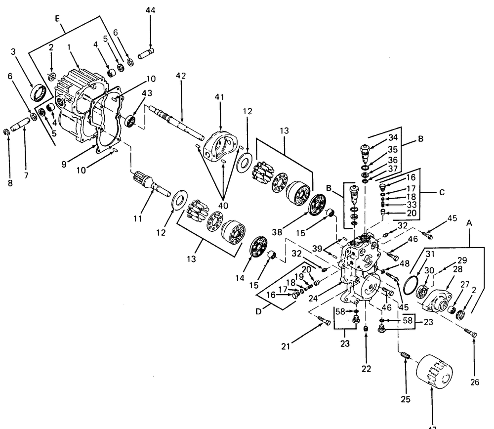 Hydrostatic Transmission Diagram and Parts List for 1811 1812-756300-799999-146782100-146784100-147660100-147670100-147720100-148660100-148670100-149660100-149670100 Cub Cadet Lawn Tractor